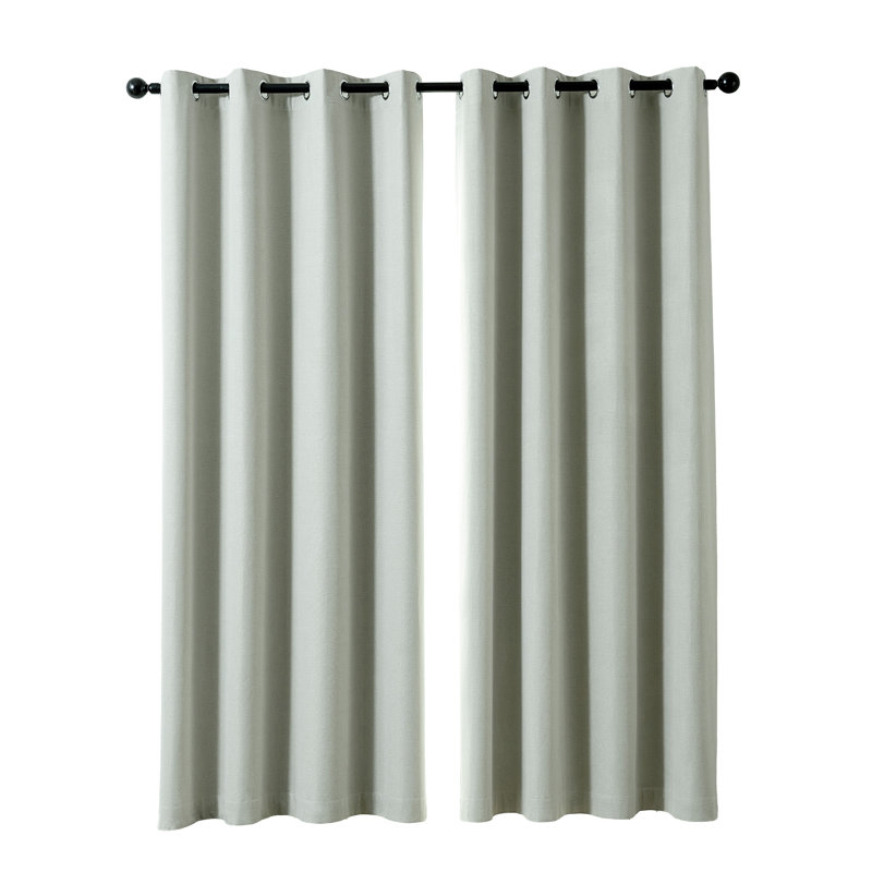 Rideaux occultant en jacquard Sleep Zone (ensemble de 2), Gris, L 42 po x L 72 po