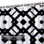 Rideau de douche noir imperméable, rideaux de douche pour la salle de bain avec 12 crochets-130011305