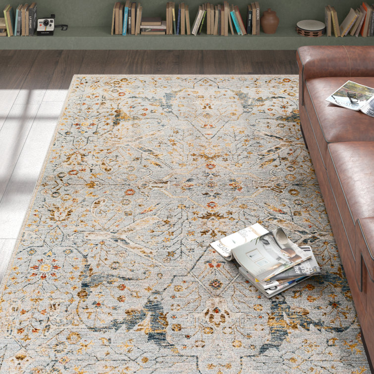 Maiorano Oriental Light Gray/Cream Area Rug
