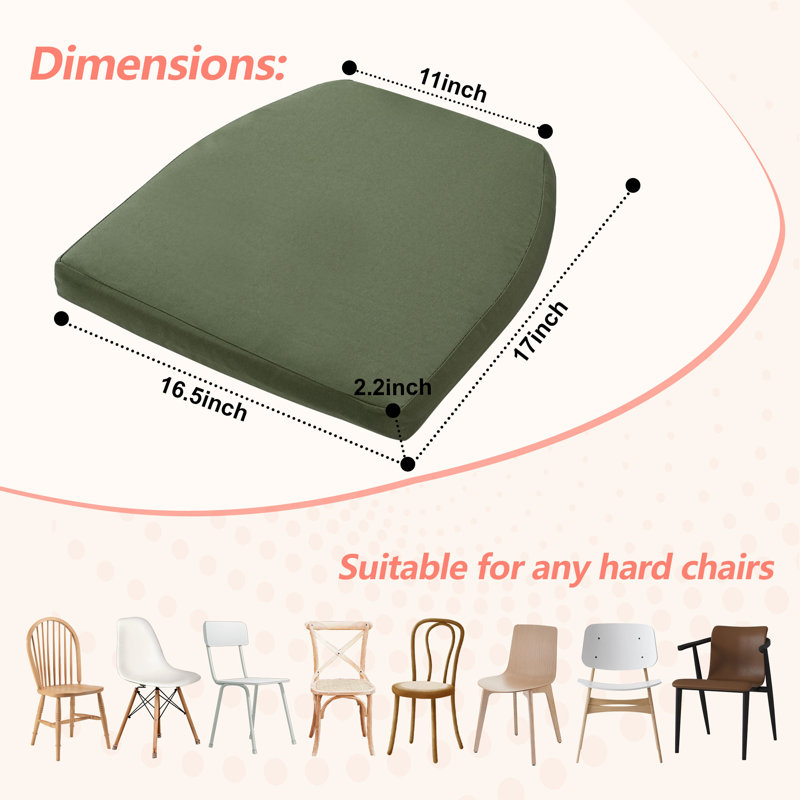 Coussin trapézoïdal de 17 pouces de profondeur, Polyester vert