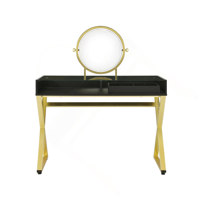 Coleen Vanity Desk W/Mirror & Jewelry Tray