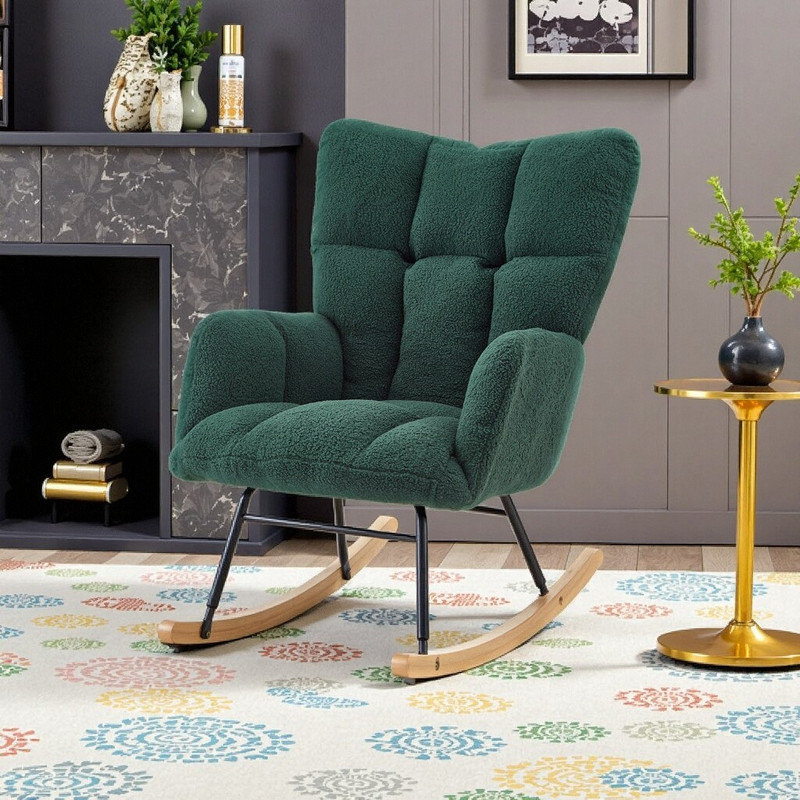 Chaise berçante Teddy, Vert
