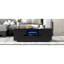 Table basse rectangulaire moderne ultrabrillante, table centrale élégante avec espace de rangement, mobilier d'appoint avec 16 lumières DEL de couleur pour le salon-817251898