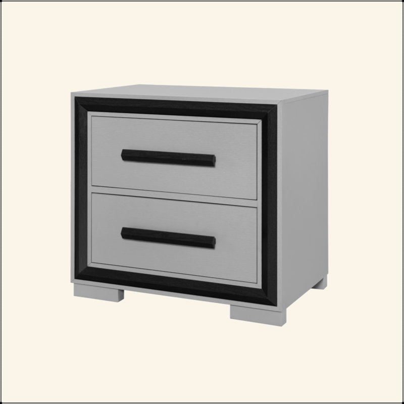 Sleek And Stylish Modern Nightstand For Bedroom Organization And Decor Enhancement, Black