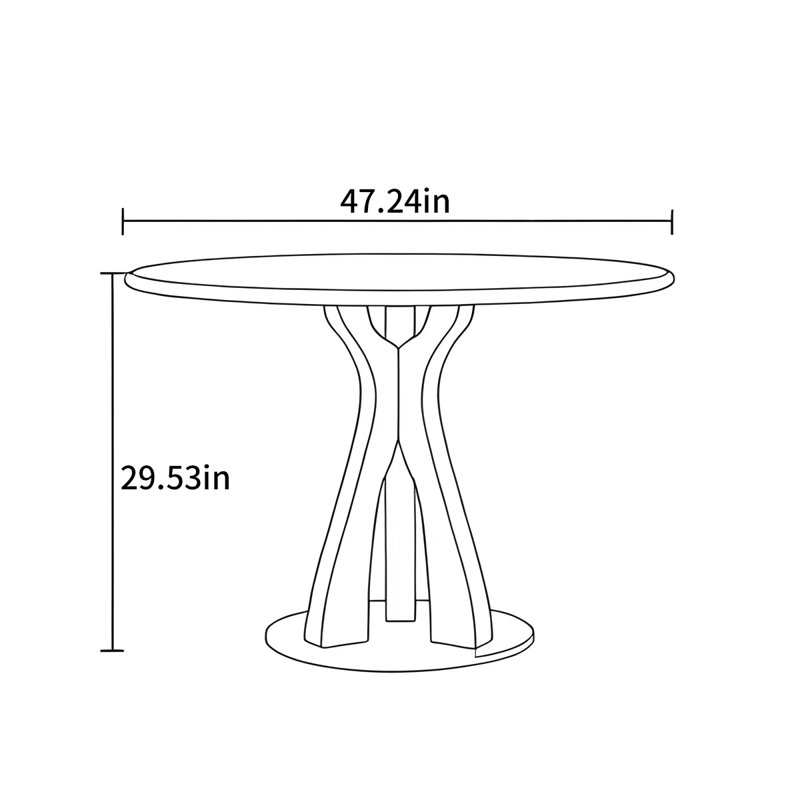 Small household round table