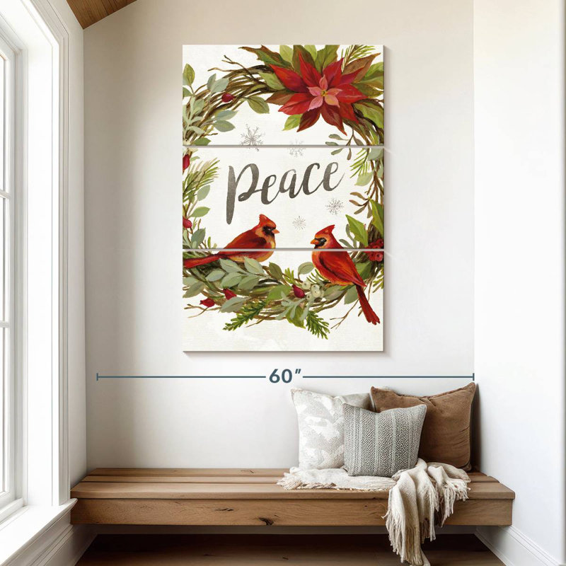Khepri Cardinal Christmas III, 50" H x 32" W