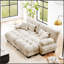 Luxueux canapé en chenille avec plusieurs coussins pour le salon, améliorant le confort et le style-1506526453