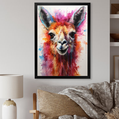 Portrait Of A Quirky Llama - Llama Animal Wall Art