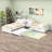 Twin Size 2 Drawers L-shaped Platform Beds with Trundle and Built-in Table-79433333