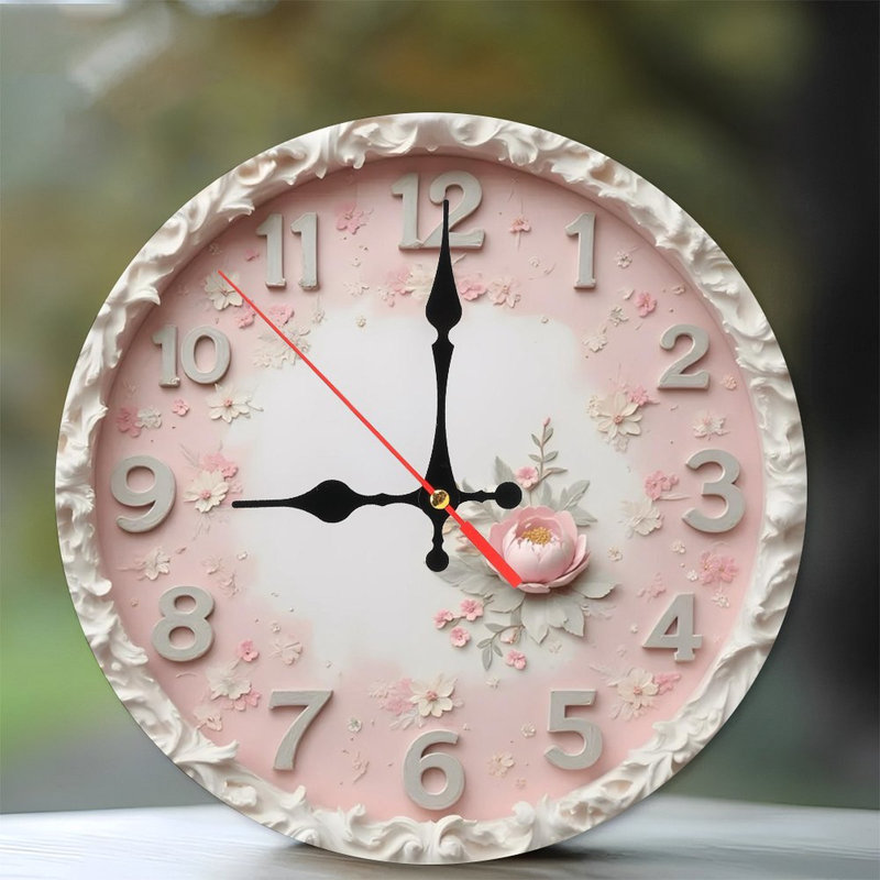 Orné-Floral-Horloge-Face
