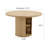 47.2-Inch Round Dining Table With Double-Layer Storage And Roman Column Legs For Elegant Functionality.