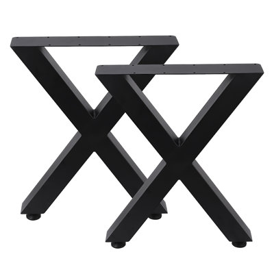 Heavy Duty Metal Table Legs – Industrial Black Steel Desk Legs for DIY, Multiple Sizes Available, Suitable for Coffee Table, Dining Table, Bench & Workbench – Modern Design