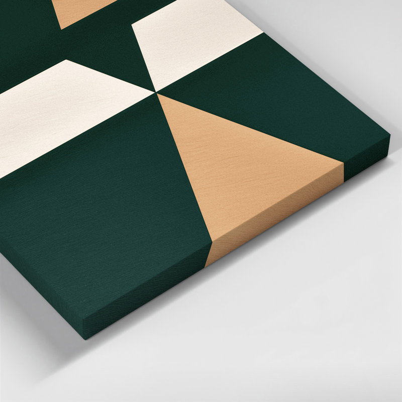 Minimalisme 53, art mural sur toile verte, H 12 po x l 18 po
