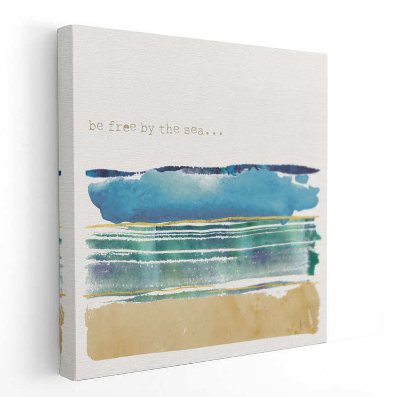 «By the Sea I», reproduction d'art sur toile, H 12 po x l 12 po