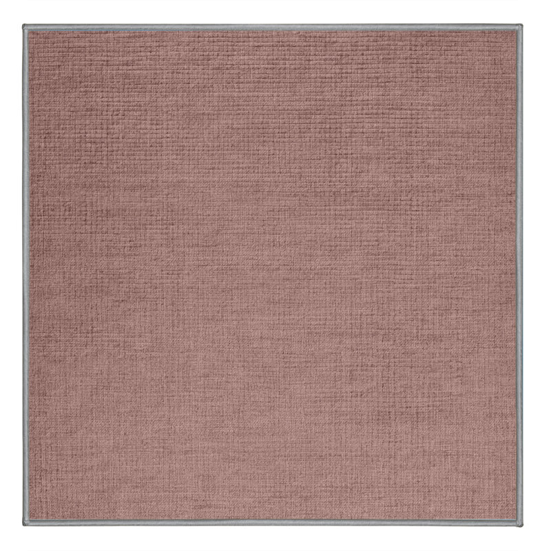 Machine Washable Solid Brown Area Rug, Square 7'