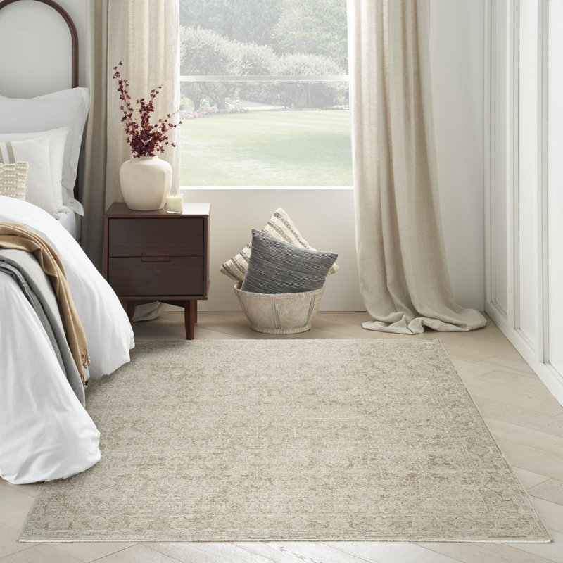 Demirci Power Loomed Floral Area Rug, Rectangle 3'11" x 5'11"