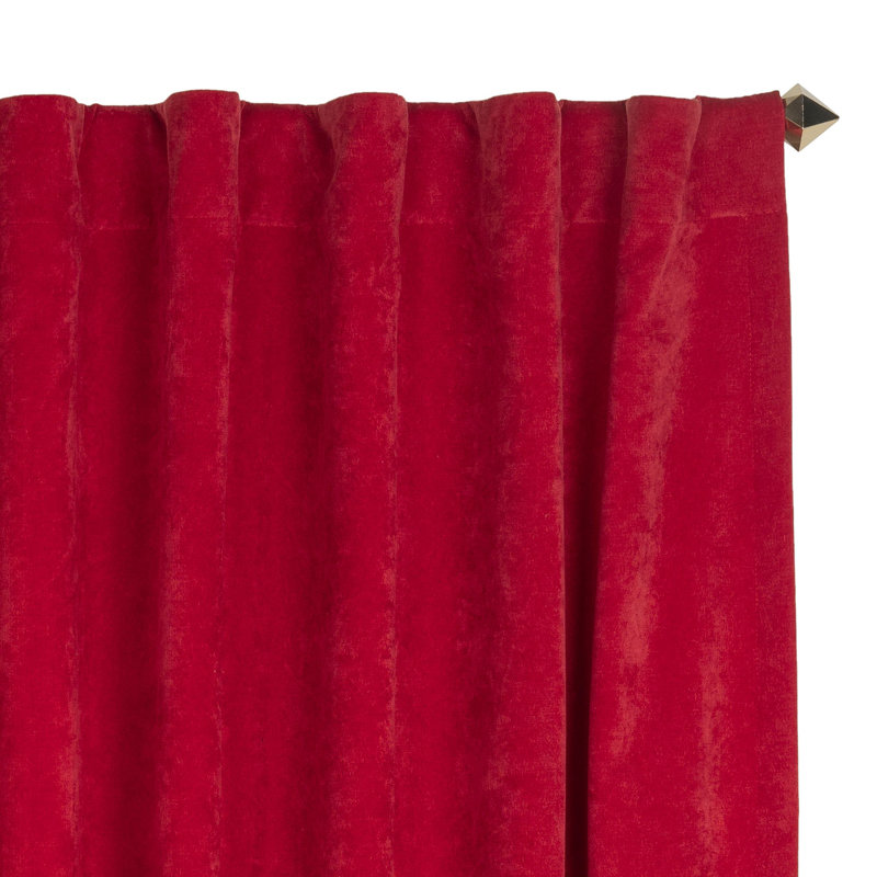 Padma Semi Sheer Curtain Single Panel, Berry