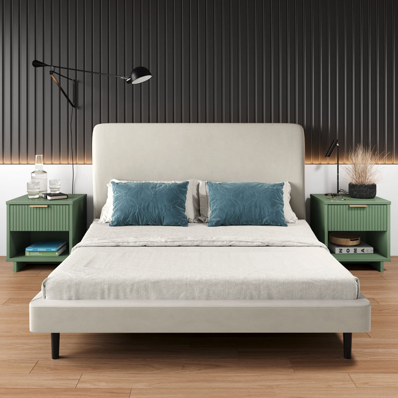 Laureli 18.11'' W Solid Wood Nightstand, Sage Green, Set of 2