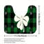 Ensemble de 3 tapis de douche à carreaux vert et noir Clover