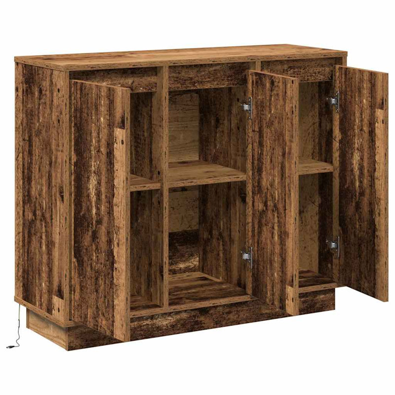 Sideboard With Shelf 90 X 32 X 75 Cm Engineered Wood, Old Wood