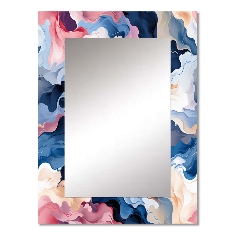 Ethereal Whispers - miroir décoratif camouflage, grand miroir mural moderne, impression d'art en métal, 32 po x 24 po