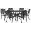6 - Person Patio Dining Set with Square Table-1994467311