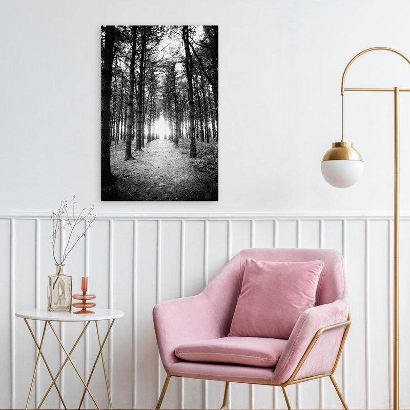 Coucher de soleil sur les pins - Photographie contemporaine, paysage, forêt, H 24 po x l 16 po