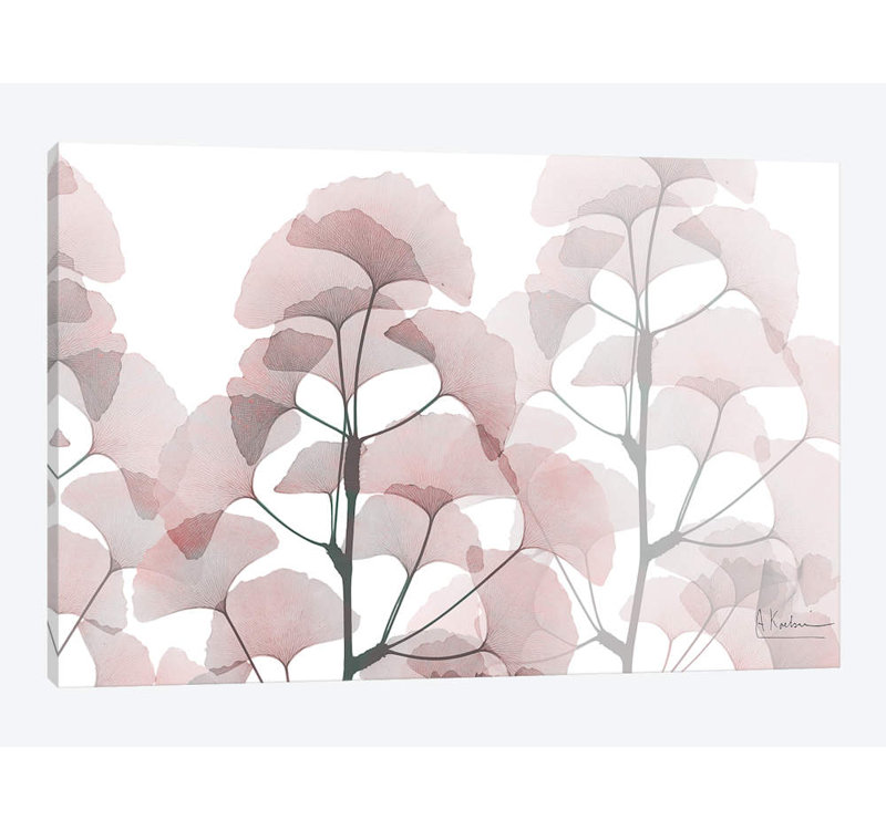 « abondant ginkgo », reproduction d’impression sur toile, H 8 po x l 12 po x P 0,75 po, Toile tendue, Pas de tapis