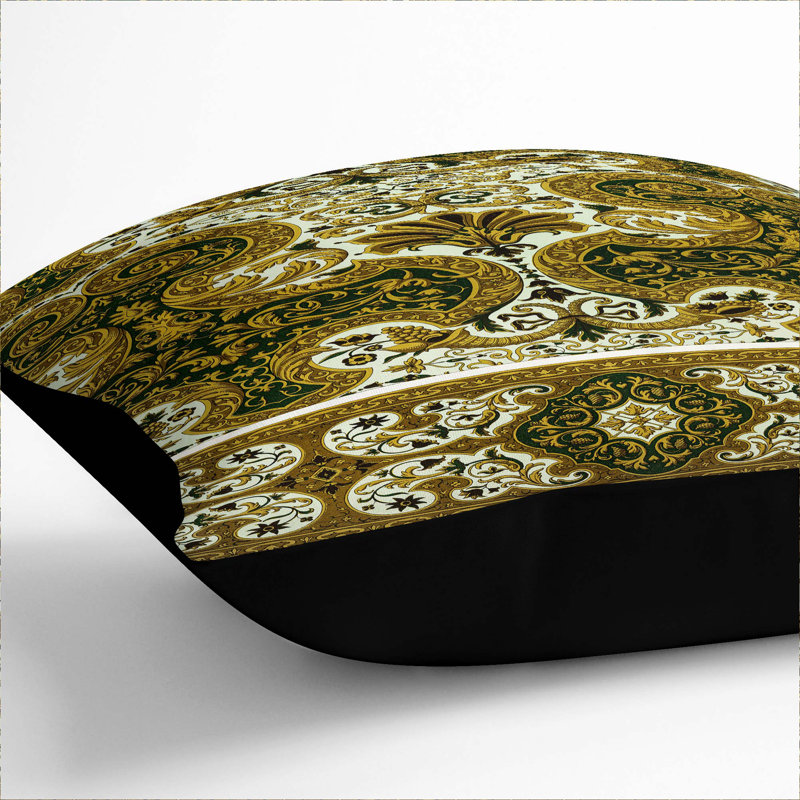 Square Throw Cushion, Black, 40cm H x 40cm W x 15cm D