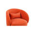 Fauteuil pivotant, chaise demi-tonneau ronde dans la chambre à coucher en tissu-1738126703
