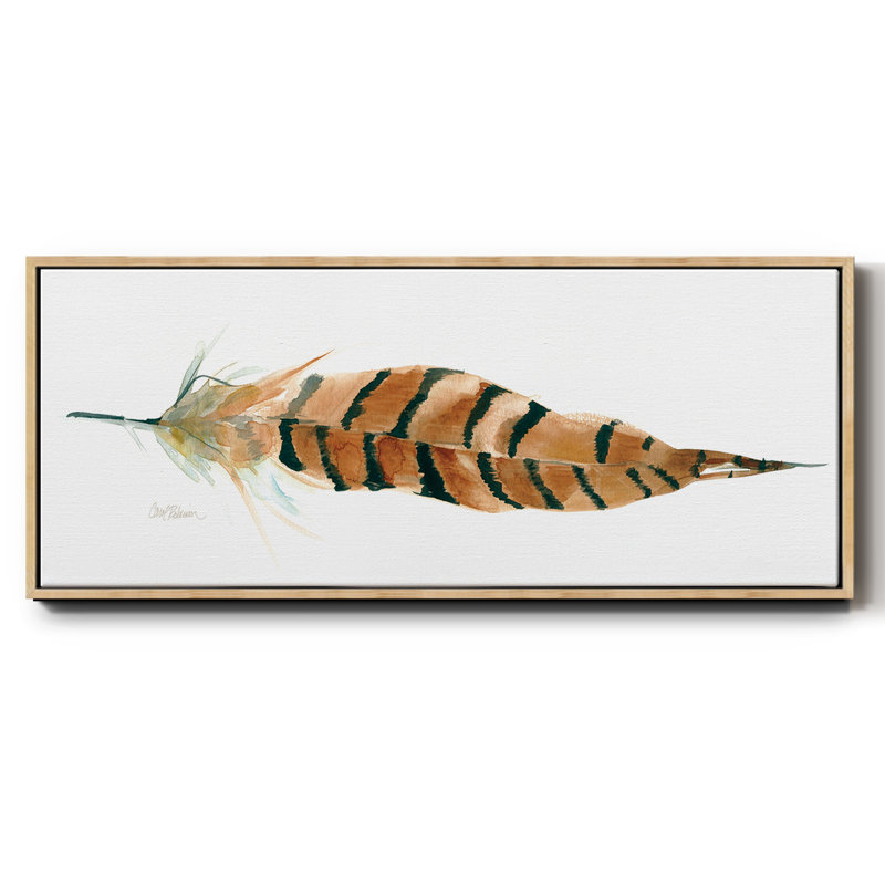 Tail Feather I - toile encadrée, H 12 po x l 30 po