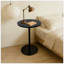 Ensemble de 2 petites cercles concentriques en bois de table d'appoint ronde pour un style de vie moderne et peu encombrant