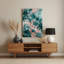 Abstrait floral 46, art mural gris en métal-1780592258