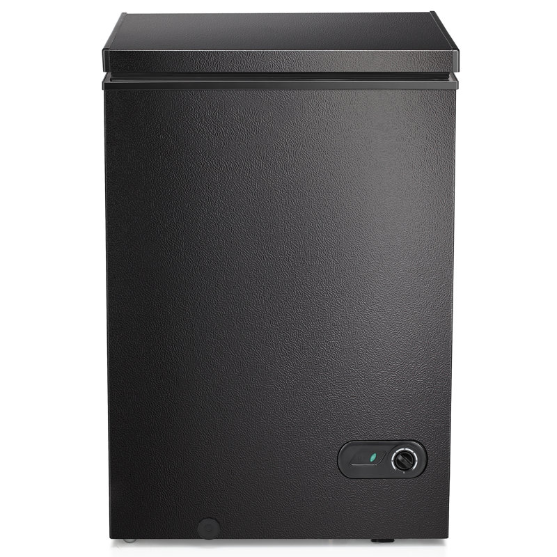 R.W.FLAME 3.5 Cu.ft.Garage Ready Chest Freezer with Adjustable Temperature, Black