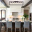 6 - Light 97cm Farmhouse Metal Dimmable Flush Mount