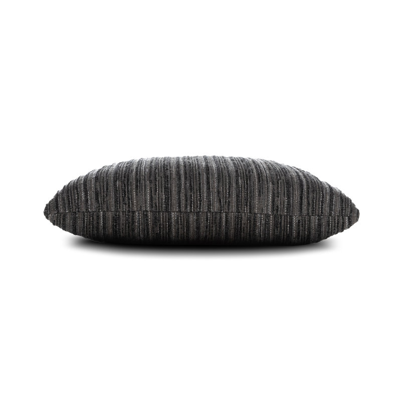 Luxe Throw Square Outdoor Pillow Cover & Insert by Elaine Smith, Charcoal, 22"H x 22"W, Striped