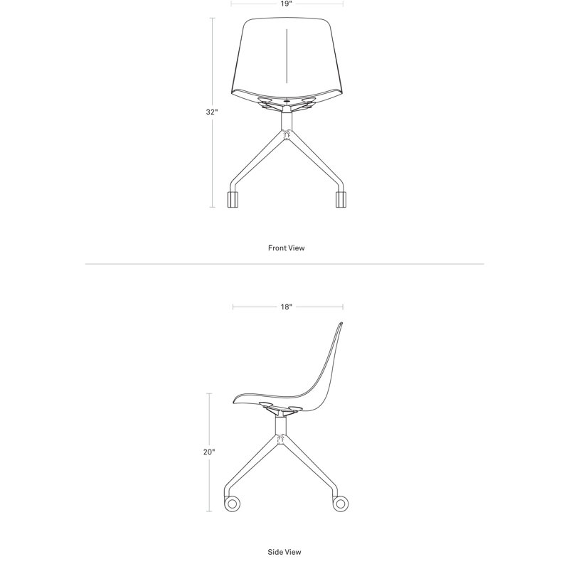 Clean Cut Task Chair, Oblivion/Black