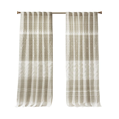 Panneau de rideau simple en coton Dareus