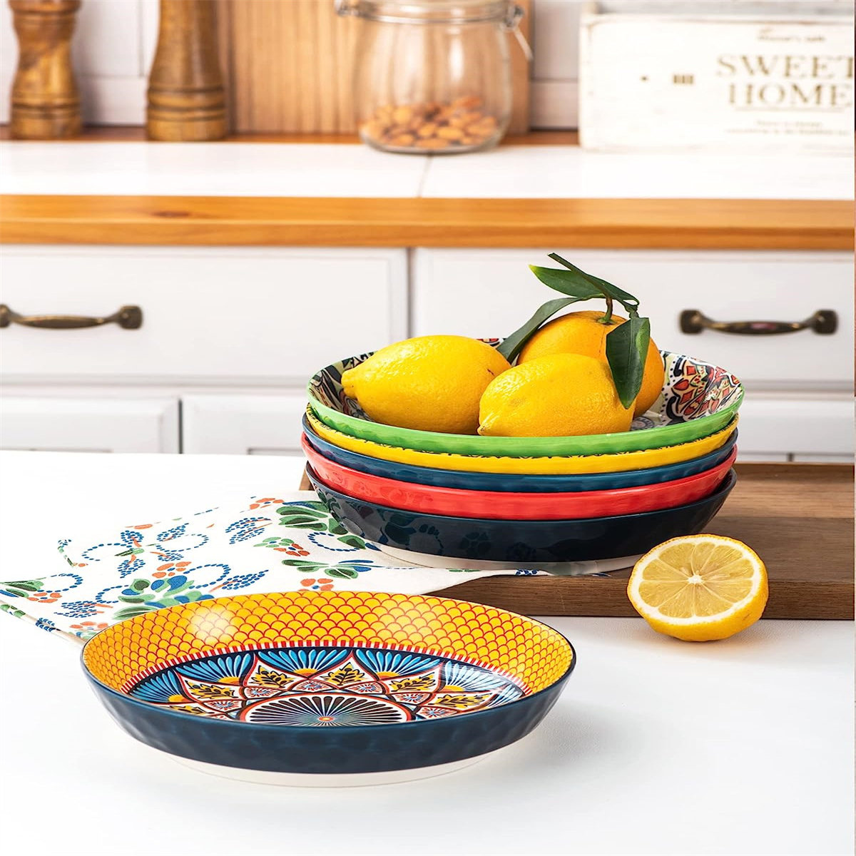 Ceramic Household Tableware, Deep Ceramic Pasta Bowl