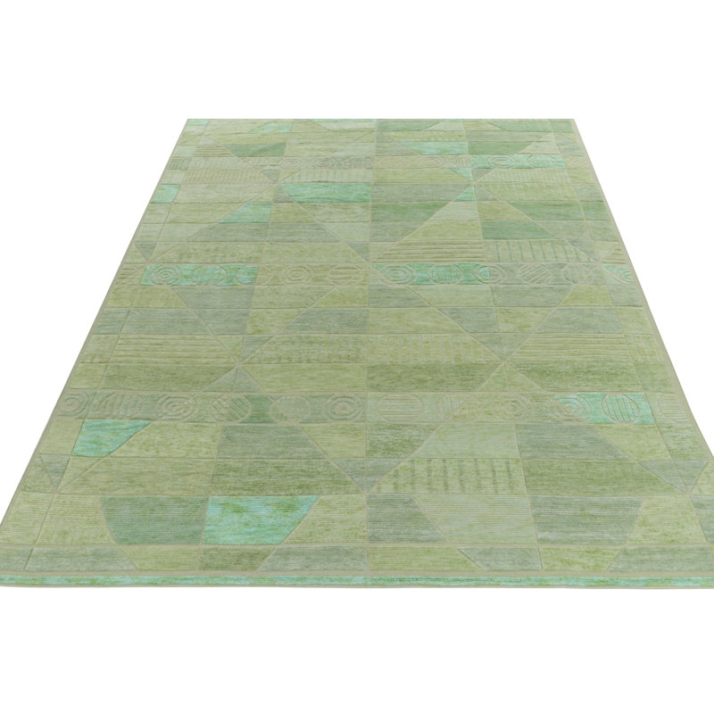 Scandinavian Wool Geometric Area Rug, Rectangle 14' x 20'