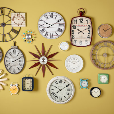 Solange Round Metal Farmhouse Wall Clock