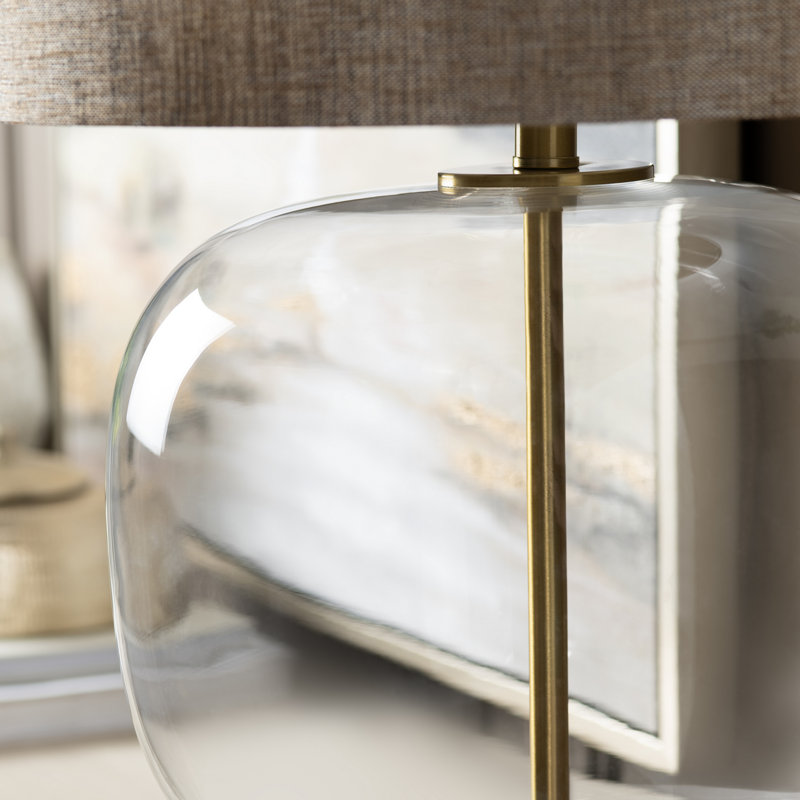 Lampe de table en verre