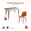 Ensemble de table et de chaises de salle à manger en pierre frittée pour 4 personnes avec 4 chaises rembourrées, montage facile-319502310