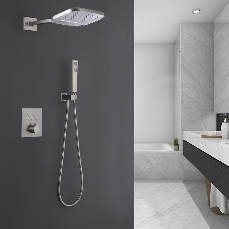 All-In-One Kit with Rough in-Valve, Brushed Nickel
