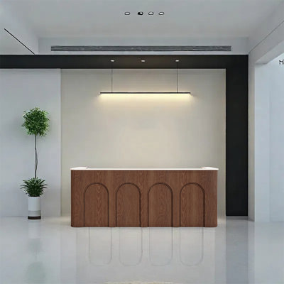 Vintage Style Front Desk, Checkout Counter & Computer Desk – Timeless Elegance and Practical Design for Offices, Retail Stores, and Commercial Spaces