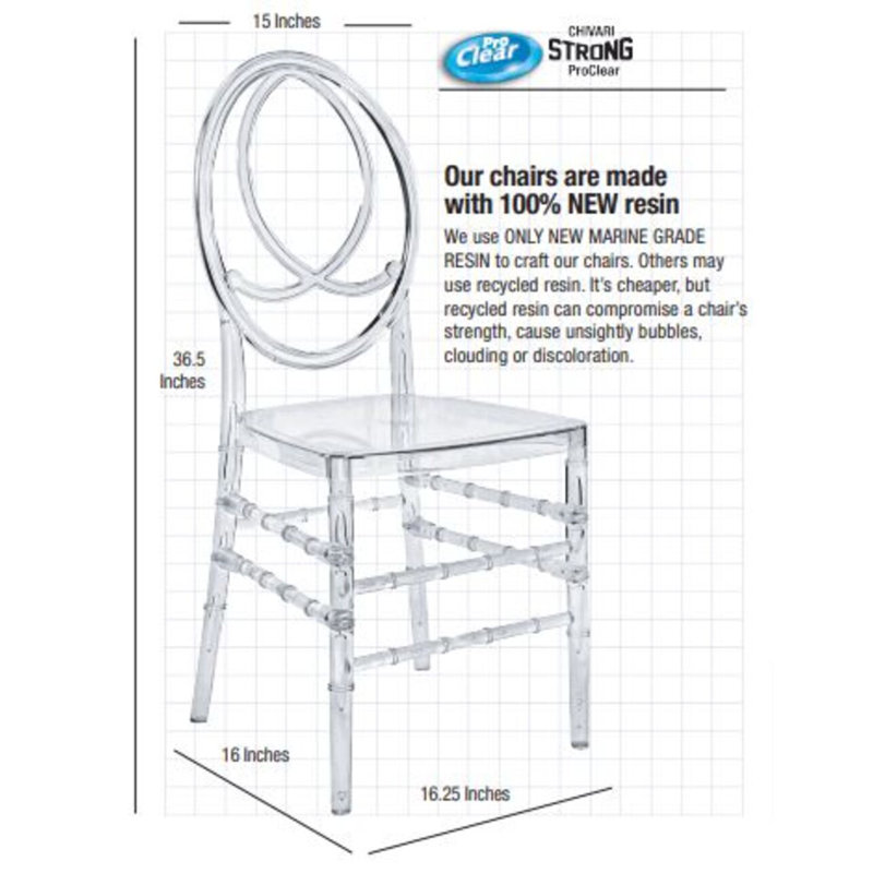 ToughResin Infinity Dining Chair by Chivari, Clear