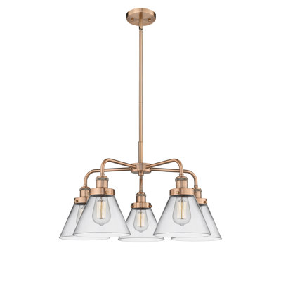 Lustre suspendu 5 lumières Cone