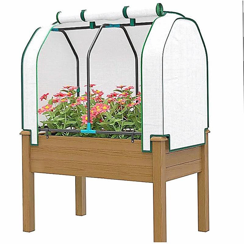 Outdoor Planter Box,Convenient Raised Garden Bed, Brown