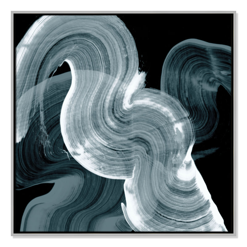 «Swirl II Print» par Casa Fine Arts, Argent, H 31,5 po x l 31,5 po