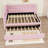 Full Wooden Upholstered Daybed with Trundle, USB Ports, LED lights and Slats-59013802